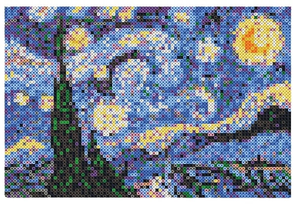 strijkkraalkunstwerk Beedz Art van Gogh 45,5 cm 9-delig