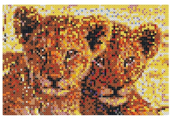 strijkkraalkunstwerk Beedz Art leeuw 30 x 45,5 cm 9-delig
