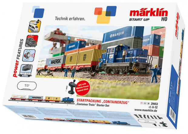 treinset containertrein H0 junior 190 cm 33-delig