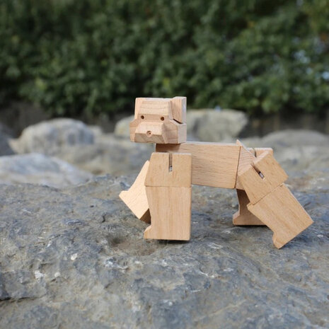 speelfiguur beer junior 5,5 x 5,5 cm hout naturel