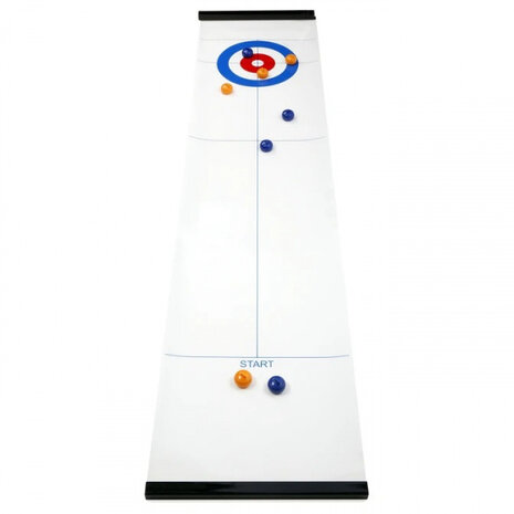 speelbord Curling 120 x 28 cm polypropyleen wit