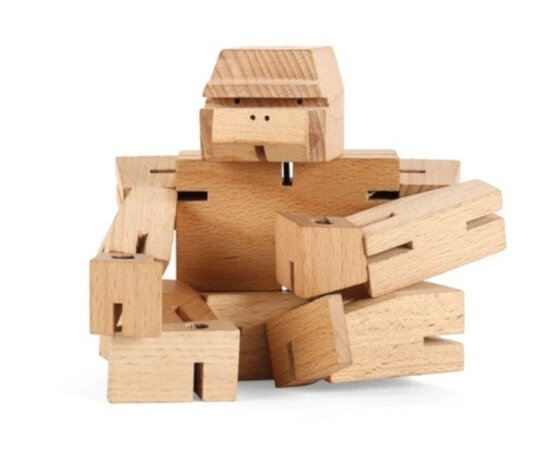 speelfiguur aap junior 5,5 x 5,5 cm hout naturel