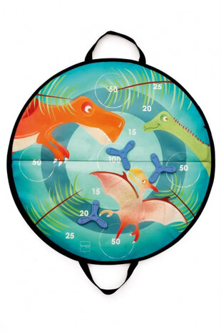 werpspel Dino magnetisch 60 cm siliconen groen 4-delig