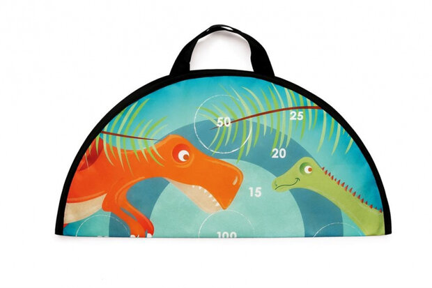 werpspel Dino magnetisch 60 cm siliconen groen 4-delig