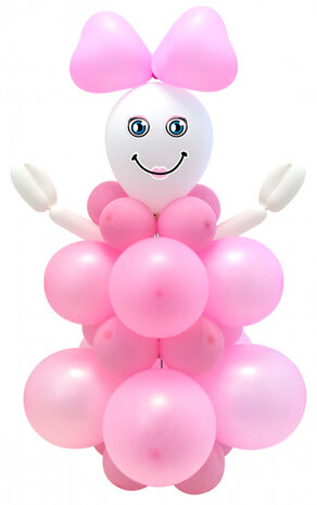 knutselset Baby Girl 95 x 60 cm latex roze