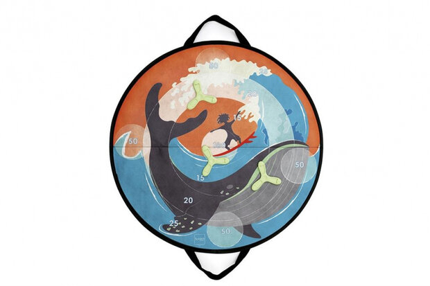 werpspel Surf magnetisch 60 cm siliconen oranje 4-delig