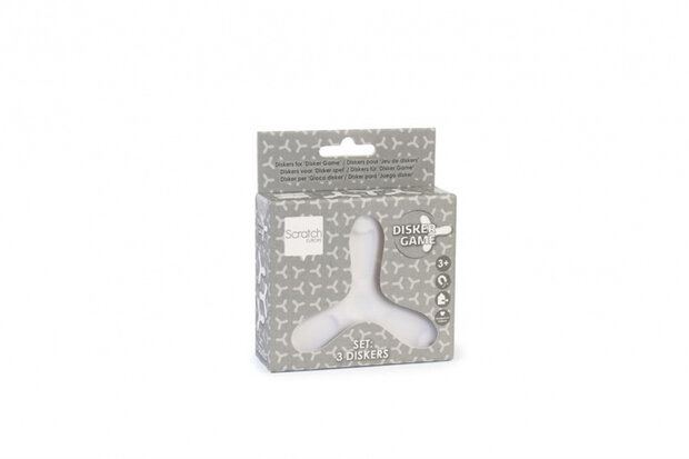 diskers magnetisch 8,5 x 0,7 cm siliconen wit 3 stuks