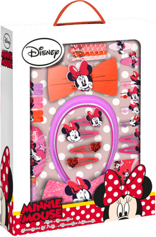 haaraccessoires Minnie Mouse meisjes roze/paars 22-delig