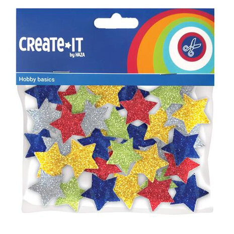 foamstickers Create It sterren 54 stuks