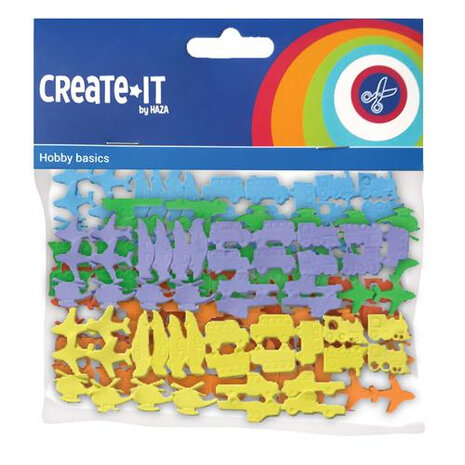 foamstickers Create It voertuigen 72 stuks