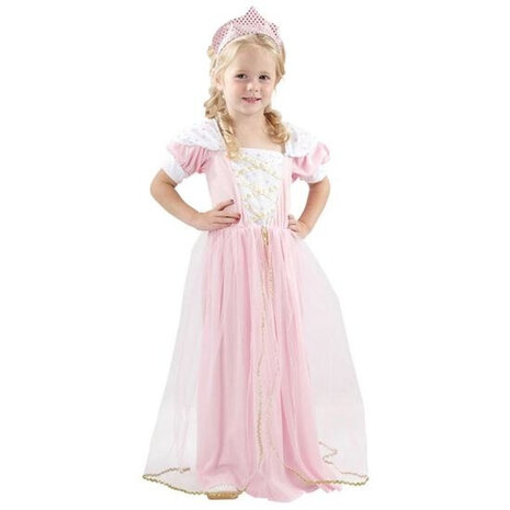 verkleedjurk prinses meisjes polyester roze mt 3/4 jaar