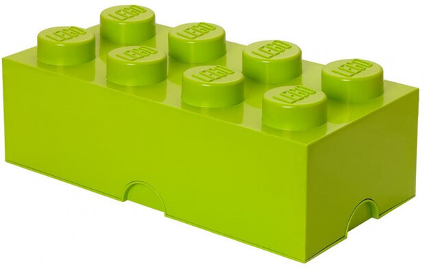 opbergsteen 8 noppen 25 x 50 cm polypropeen lime