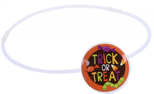ketting glow-in-the-dark oranje 8-delig