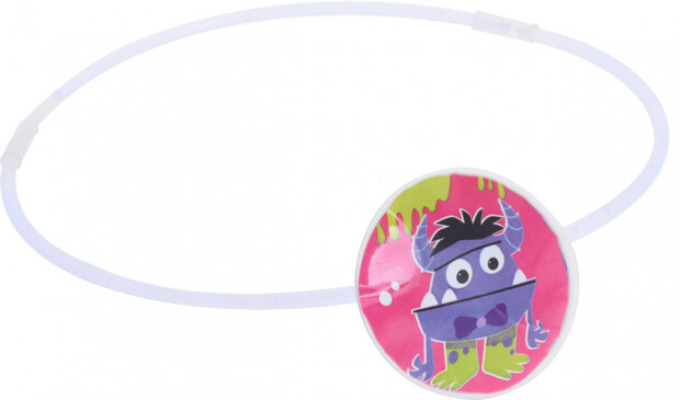 ketting glow-in-the-dark roze 8-delig