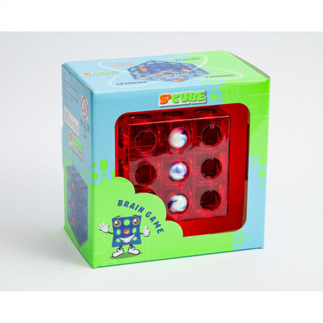 labyrintkubus voor beginners 76 mm rood