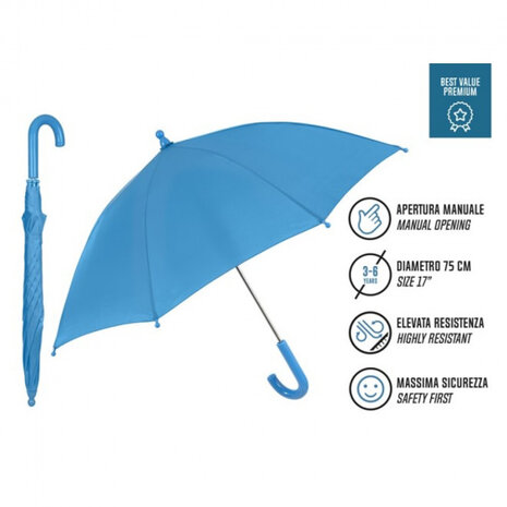 paraplu beveilingssysteem 75 cm blauw