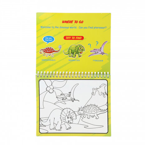 kleurboek Dino junior 20 x 25 cm papier 2-delig