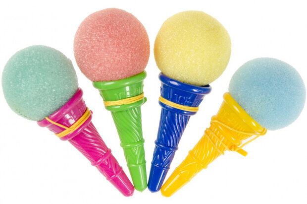 ijsbol schieter junior mini 10 cm geel