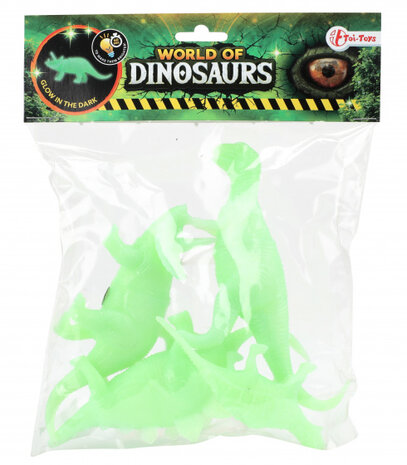 speelfiguren World of Dinosaurs 8 cm groen 4 stuks