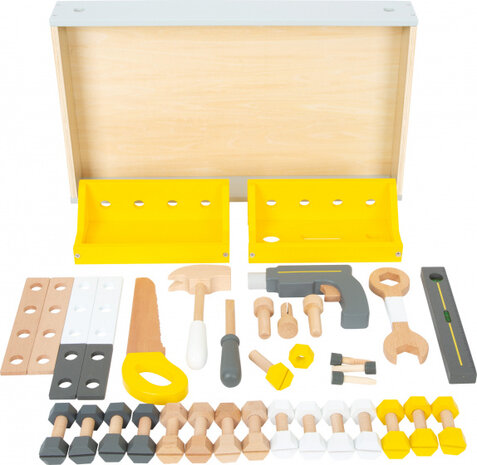 werkplaats Miniwob junior 50 x 72 cm hout grijs