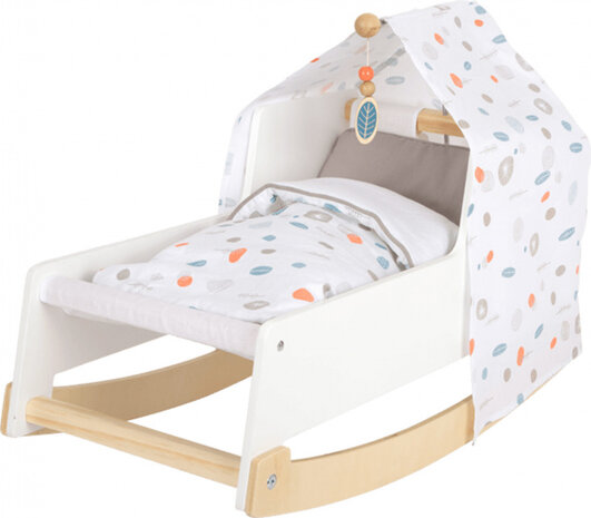 poppenwieg Little Button junior 54x28 cm hout wit