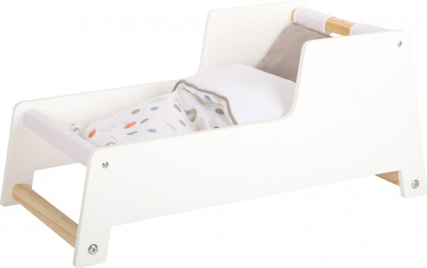 poppenwieg Little Button junior 54x28 cm hout wit