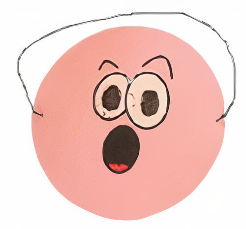 masker emoties junior 17 cm papier roze