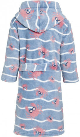 badjas krab junior polyester blauw maat 134/140