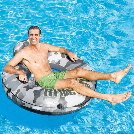 zwemband River Run 135 cm pvc grijs/zwart