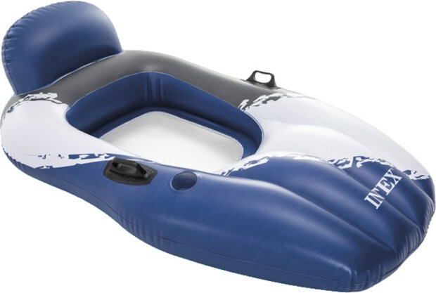 opblaasboot River Run 163 x 104 pvc/mesh blauw/wit