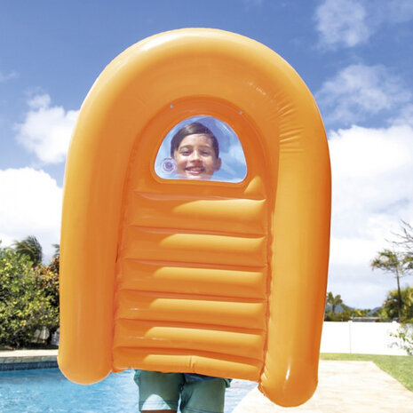 bodyboard opblaasbaar junior 120 x 89 cm vinyl oranje