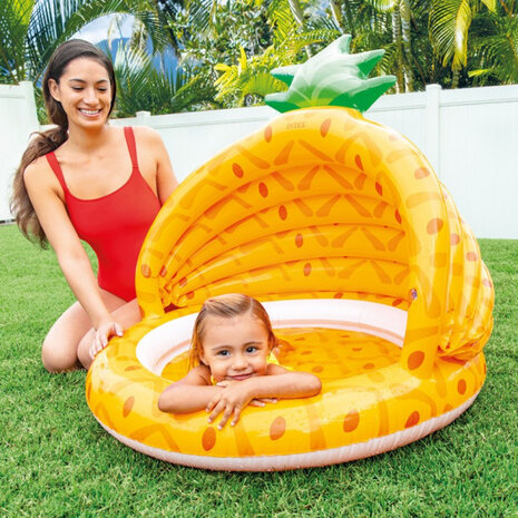 opblaaszwembad ananas 58414NP 102 x 94 cm PVC oranje