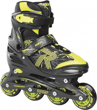 inline skates Jokey 3.0 softboot 82A zwart/geel maat 30-33