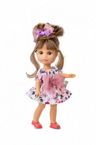 tienerpop kleertjes Luci junior vinyl wit/roze