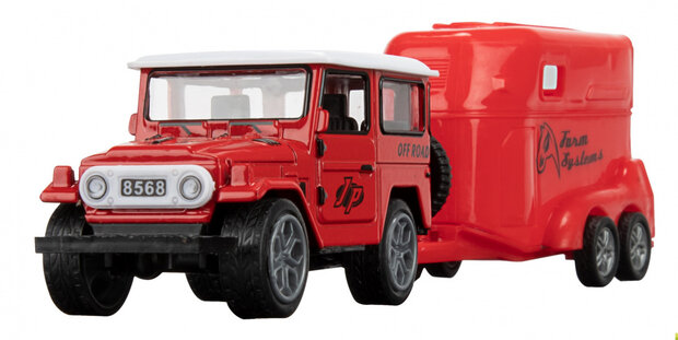 jeep off-road junior 4 cm metaal rood 2-delig