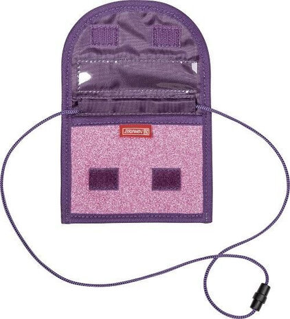 klittenbandportemonnee Unicorn 13 x 10 cm textiel roze