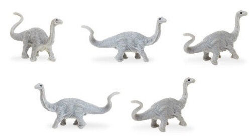 speelgoedfiguren Apatosaurus junior grijs 192 stuks