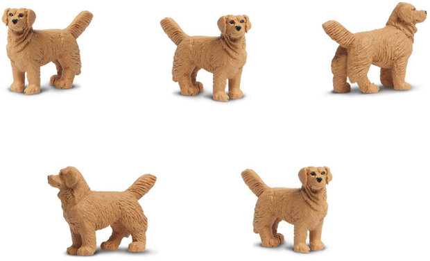 speelgoedfiguren Golden Retriever junior beige 192 stuks