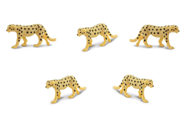 speelset Lucky Minis cheeta&#039;s 2,5 cm geel 192-delig