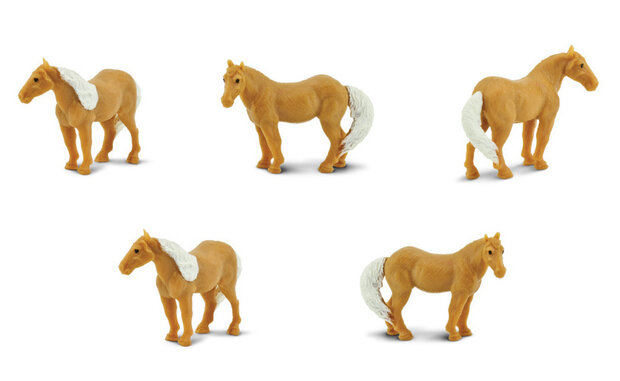 speelset Lucky Minis paarden 2,5 cm bruin 192-delig