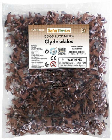 speelset Good Luck Minis Clydesdales 2,5 cm bruin 192-delig