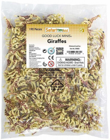 speelset Good Luck Minis giraffen 2,5 cm bruin 192-delig