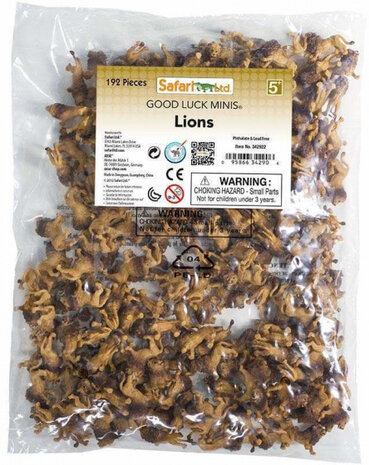 speelset Good Luck Minis leeuwen 2,5 cm bruin 192-delig