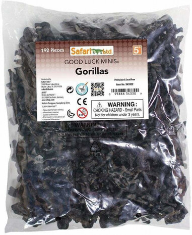 speelset Good Luck Minis gorilla&#039;s 2,5 cm zwart 192-delig