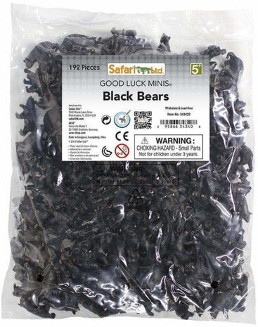 speelset Good Luck Minis zwarte beren 2,5 cm 192-delig