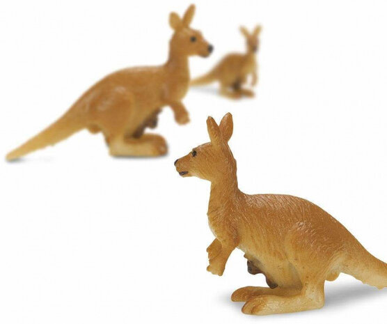 speelset Good Luck Minis kangoeroes 2,5 cm bruin 192-delig