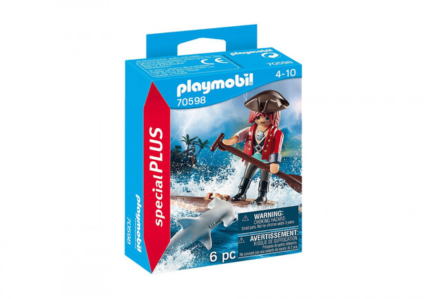 Special Plus - Piraat met vlot en hamerhaai (70598)
