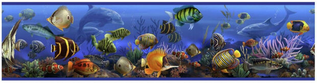 muursticker Under The Sea 22,8 x 457 cm vinyl