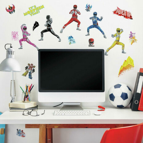 muurstickers Power Rangers junior vinyl 24-delig