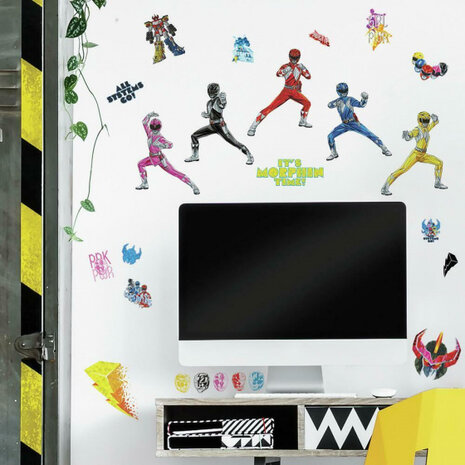 muurstickers Power Rangers junior vinyl 24-delig
